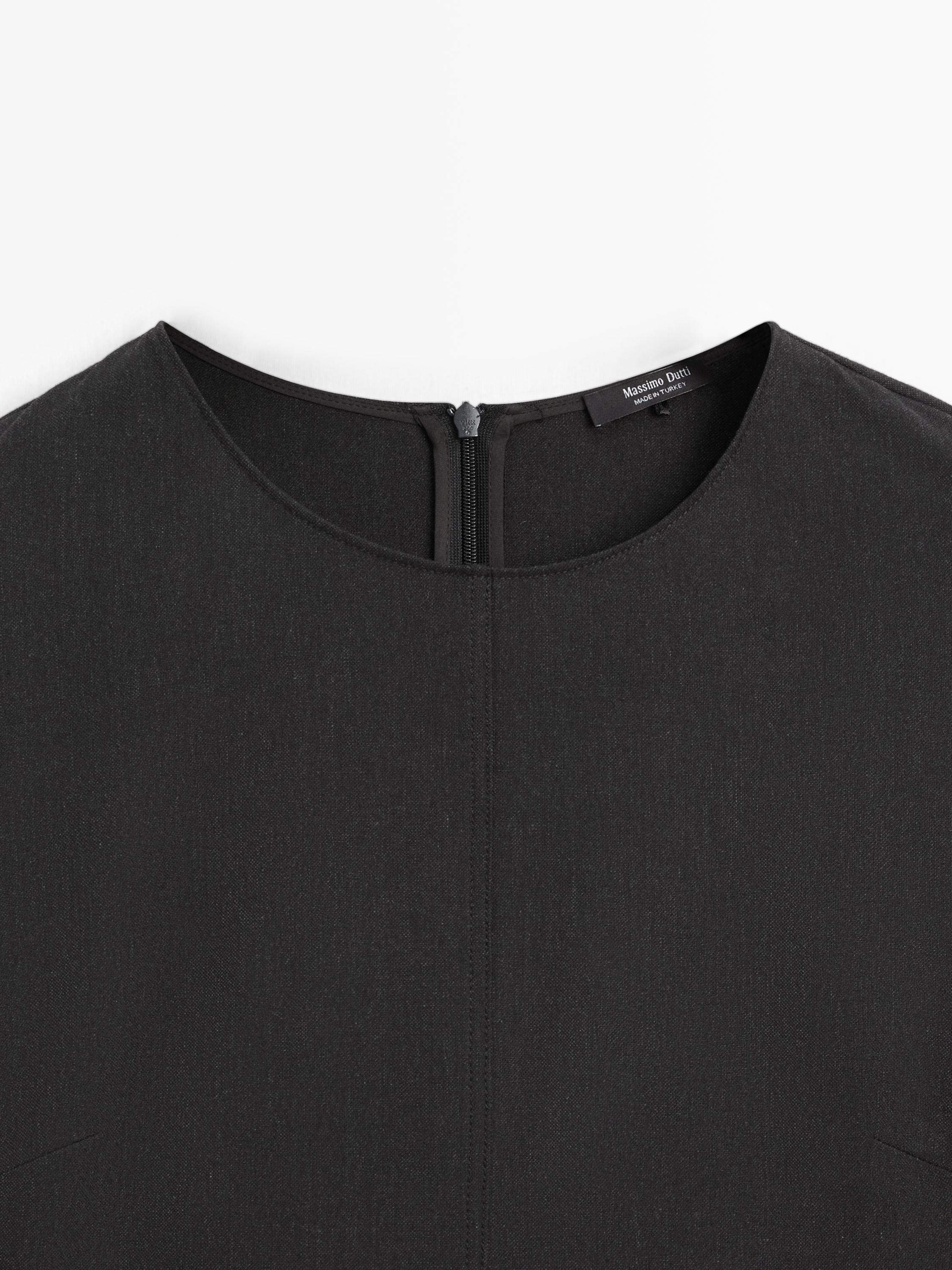 Midi dress with brooch detail